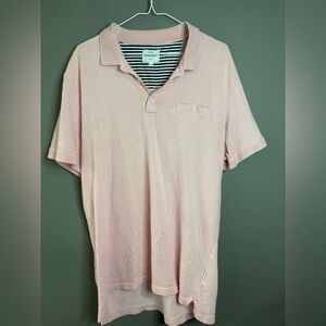 Peter Werth London size Large Pink Polo Shirt with white polka dots